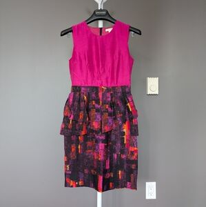 Shoshanna silk peplum dress